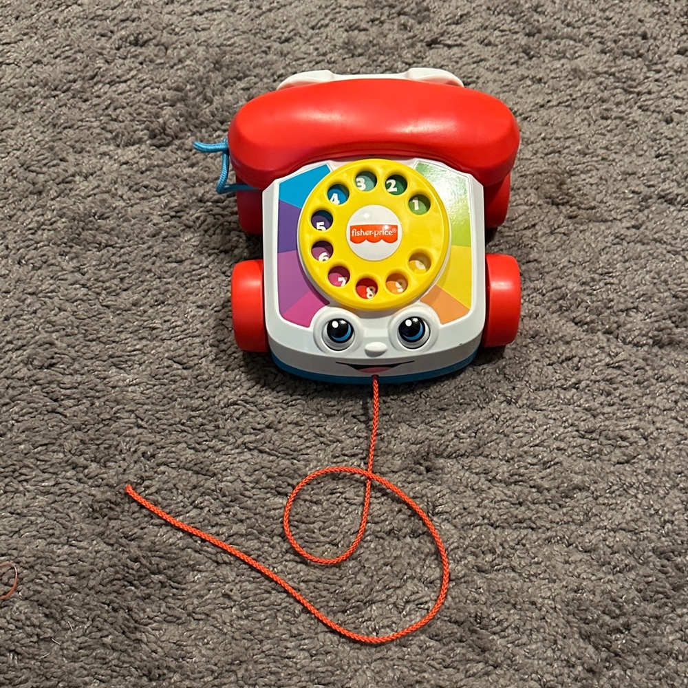 Fisher-Price Colorful Chatter Phone Toy - Red and Yellow